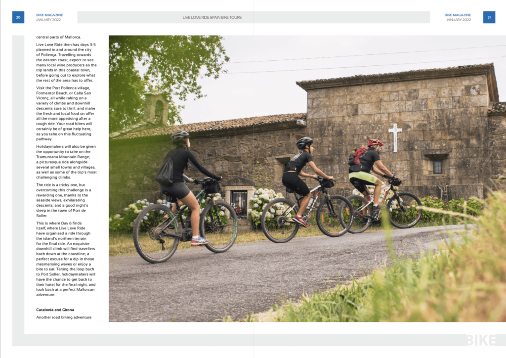 Bike Mag article page 2 - bike tours in Spain
