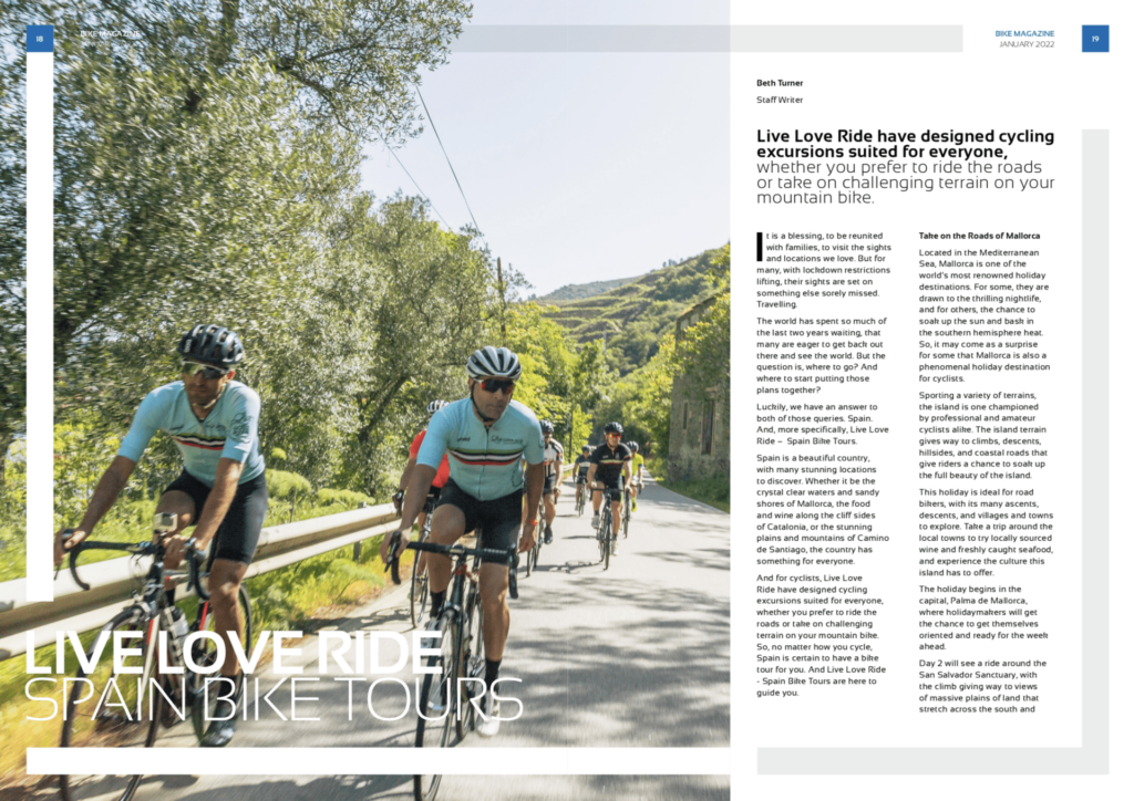 Bike Mag article - bike tours in Spain