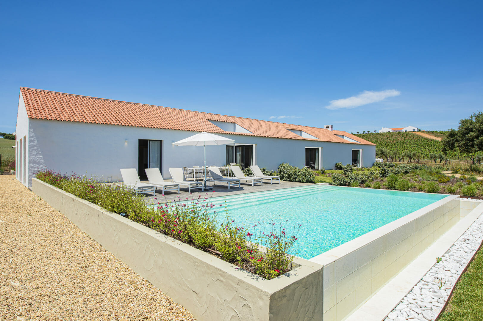 Malhadinha Nova wine estate hotel surrounded by vineyards in Alentejo Portugal