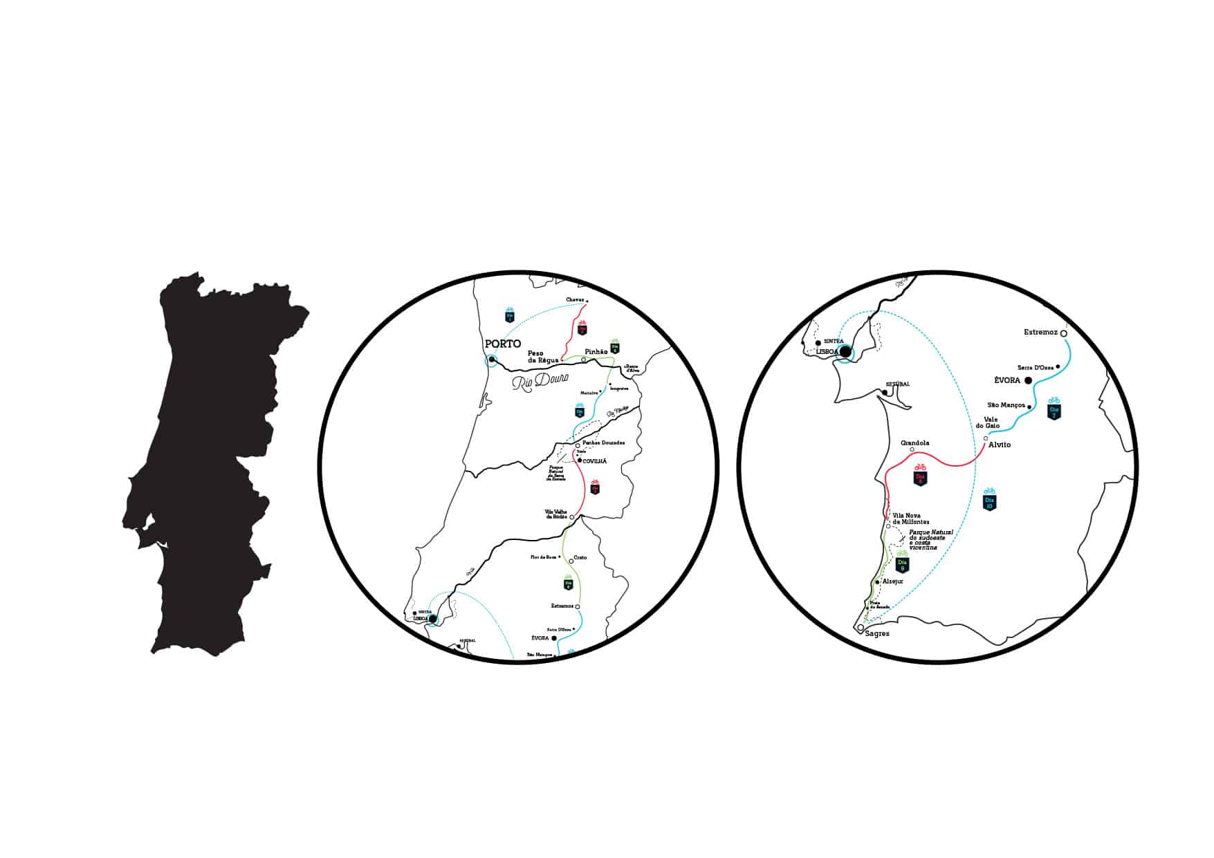 Premium Vector  Simple outline map of portugal with capital location