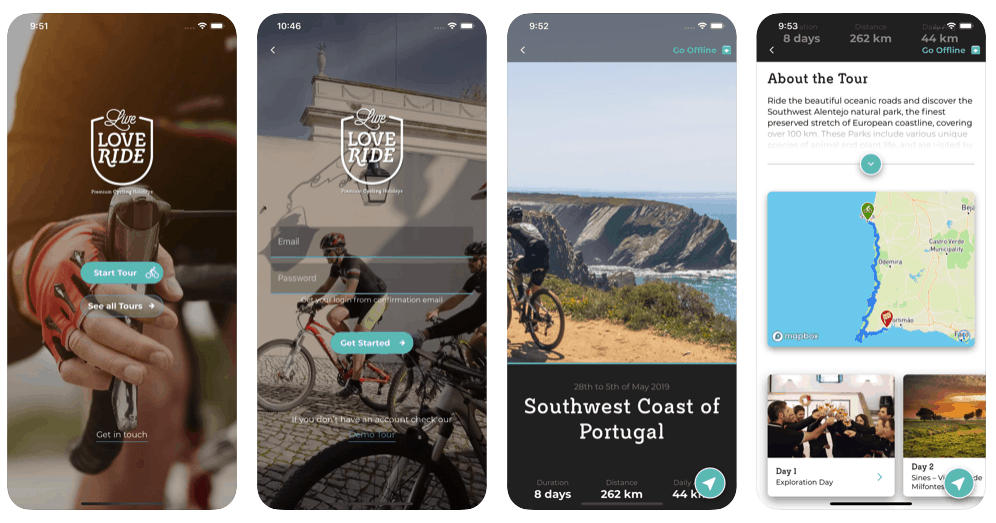 live love ride portugal bike tours app