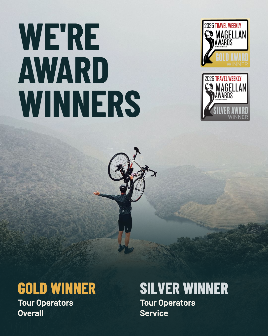 Gold and Silver winner Travel weekly magellan awards - Live Love Ride