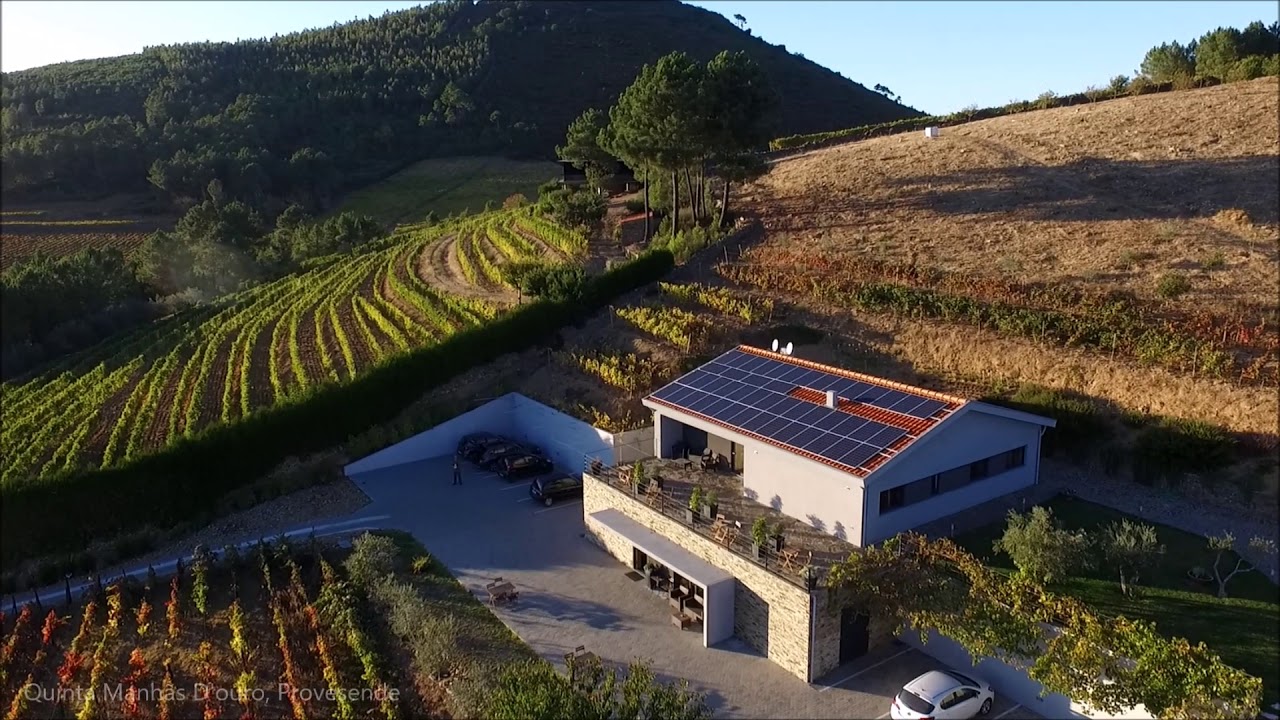 Quinta Manhãs do Douro estate hotel surrounded by vineyards along the Douro River in Portugal