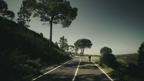 road cycling algarve solo rider climbing